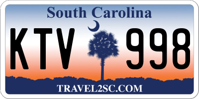 SC license plate KTV998
