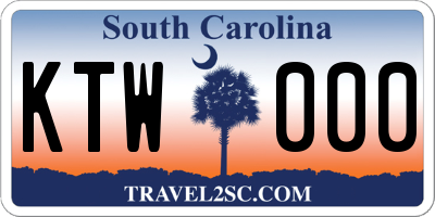 SC license plate KTW000