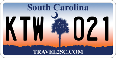 SC license plate KTW021