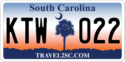 SC license plate KTW022