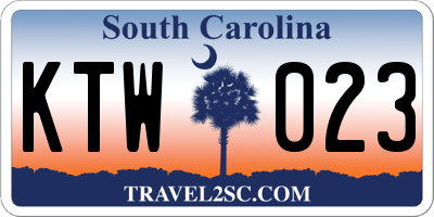 SC license plate KTW023