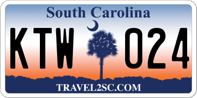 SC license plate KTW024