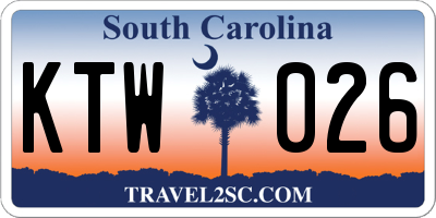 SC license plate KTW026