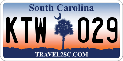SC license plate KTW029