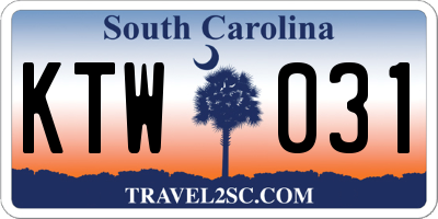 SC license plate KTW031