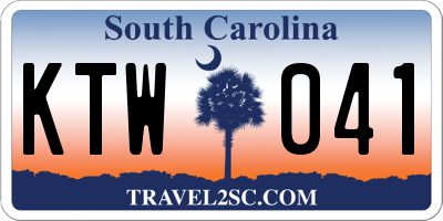 SC license plate KTW041