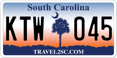 SC license plate KTW045