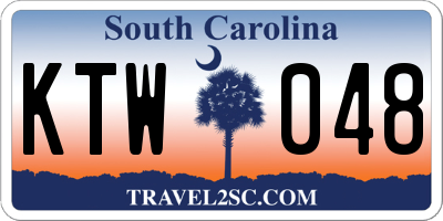 SC license plate KTW048