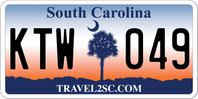SC license plate KTW049