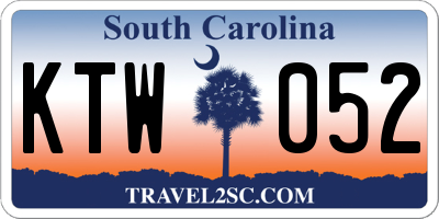 SC license plate KTW052