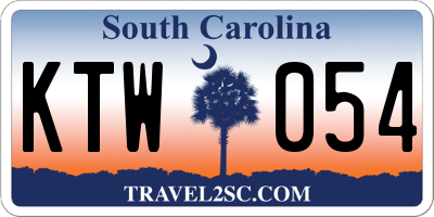 SC license plate KTW054