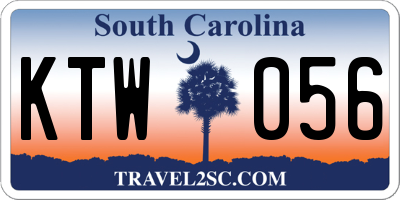 SC license plate KTW056