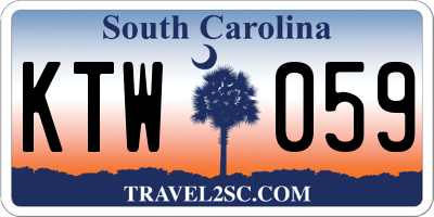 SC license plate KTW059