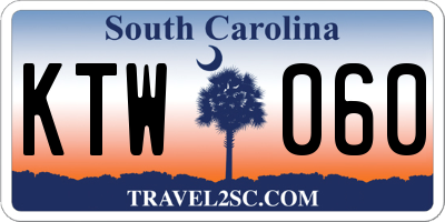 SC license plate KTW060