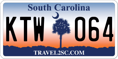 SC license plate KTW064