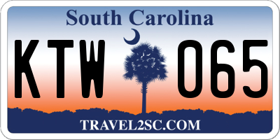 SC license plate KTW065