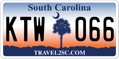 SC license plate KTW066