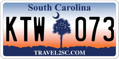 SC license plate KTW073