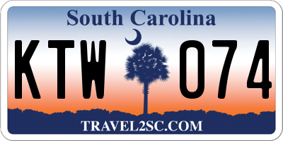 SC license plate KTW074