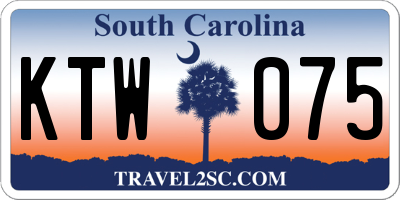 SC license plate KTW075