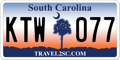 SC license plate KTW077