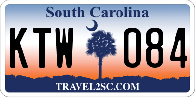 SC license plate KTW084