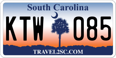 SC license plate KTW085