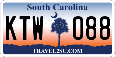 SC license plate KTW088