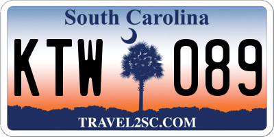 SC license plate KTW089