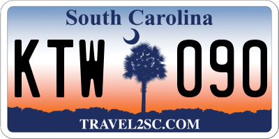SC license plate KTW090