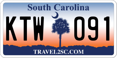 SC license plate KTW091