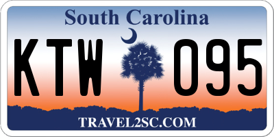 SC license plate KTW095