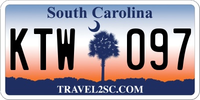 SC license plate KTW097