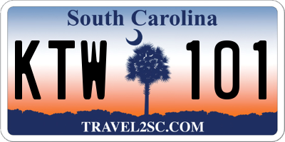 SC license plate KTW101