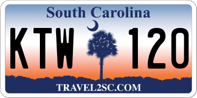 SC license plate KTW120