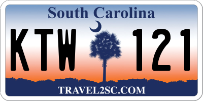 SC license plate KTW121