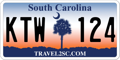 SC license plate KTW124