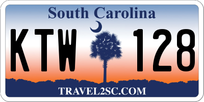 SC license plate KTW128