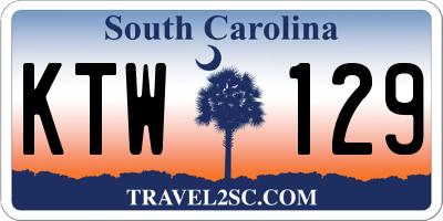 SC license plate KTW129