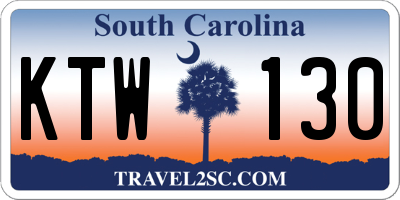 SC license plate KTW130
