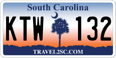 SC license plate KTW132