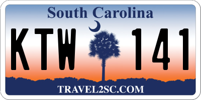 SC license plate KTW141