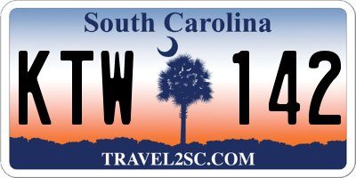 SC license plate KTW142