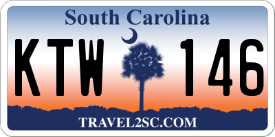 SC license plate KTW146