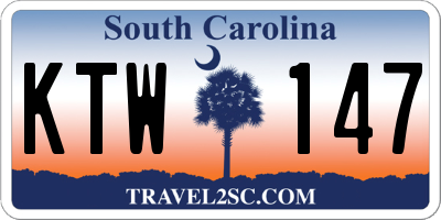 SC license plate KTW147