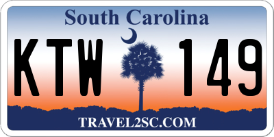 SC license plate KTW149