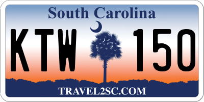 SC license plate KTW150