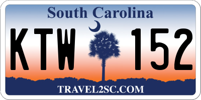 SC license plate KTW152