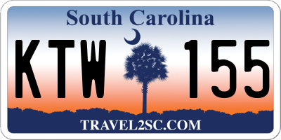 SC license plate KTW155