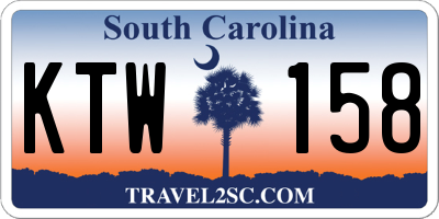 SC license plate KTW158